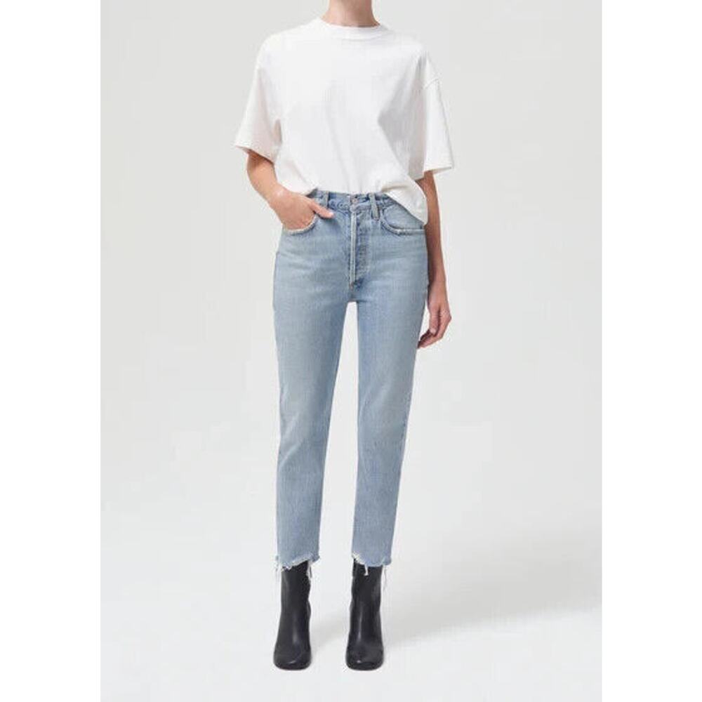 AGOLDE NEW Riley Crop High Rise Straight Denim Jeans in Curio size 29